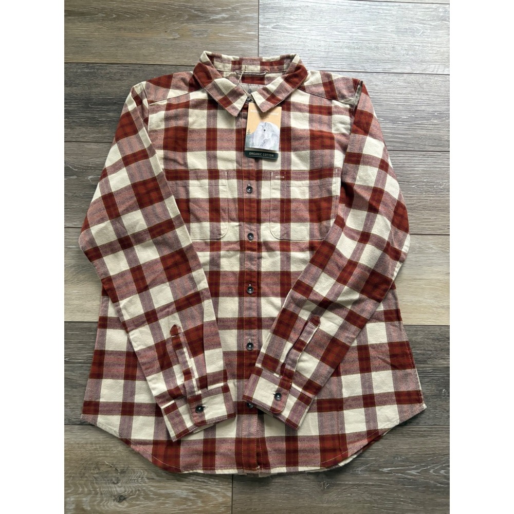 Royal Robbins Womens Lieback Organic Cotton Flannel Shirt Plaid Small
